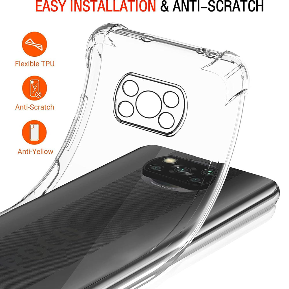 Θήκη για Xiaomi Poco X3 Pro / X3 NFC / X3, Techsuit, Ανθεκτική σε Κρούσεις Διαφανής, Διάφανη