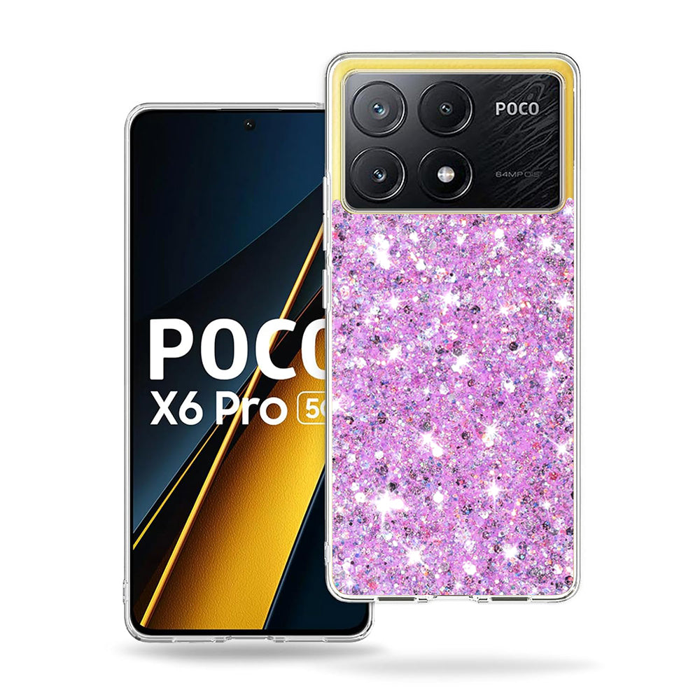 Θήκη για Xiaomi Poco X6 Pro, Techsuit, Sparkly Glitter, Magenta