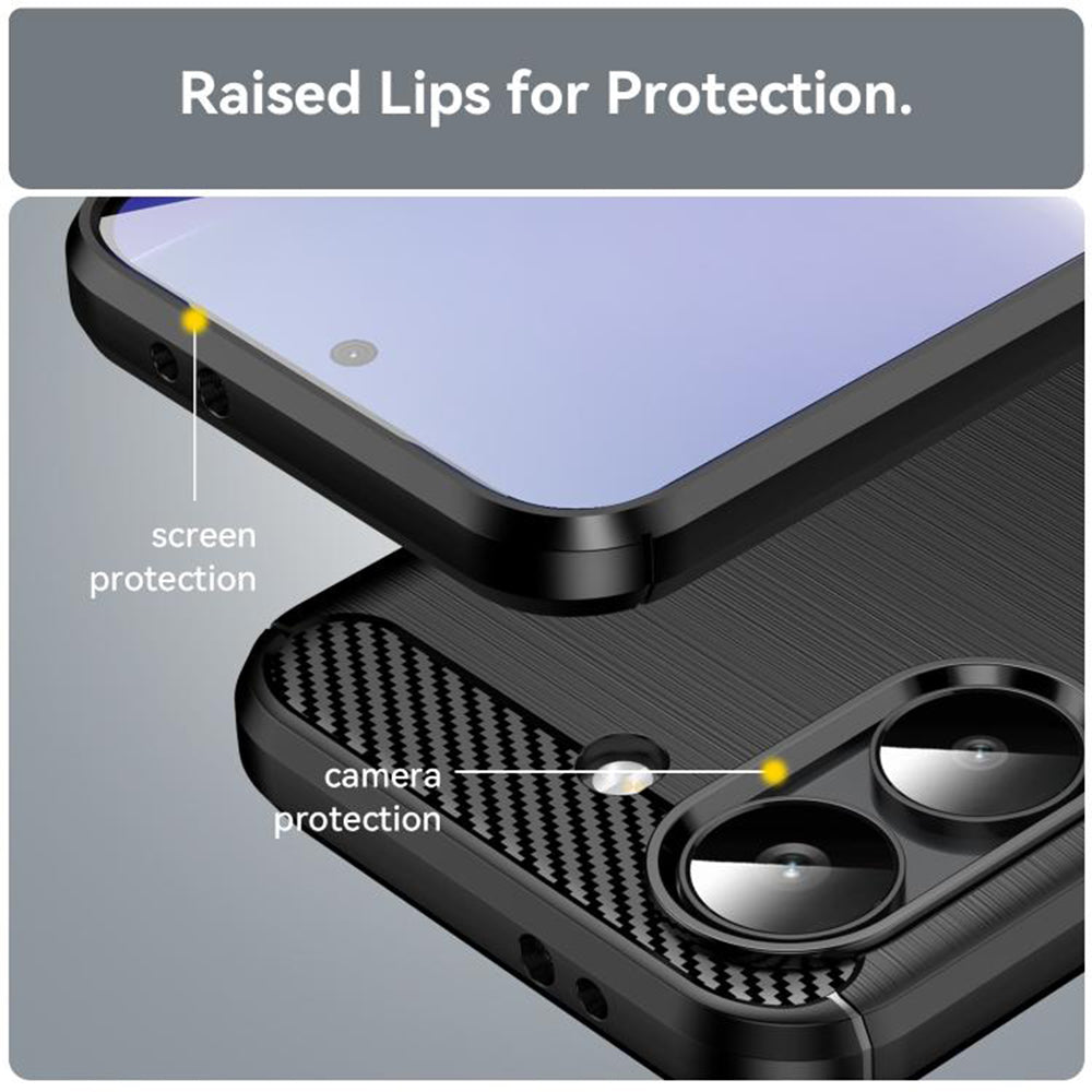 Θήκη για Xiaomi Poco X8 Pro, Techsuit, Καρμπόν, Μαύρη