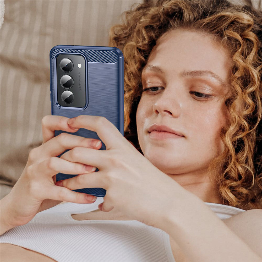 Θήκη για Xiaomi Redmi 15 5G / 15 4G, Techsuit, Καρμπόν, Μπλε