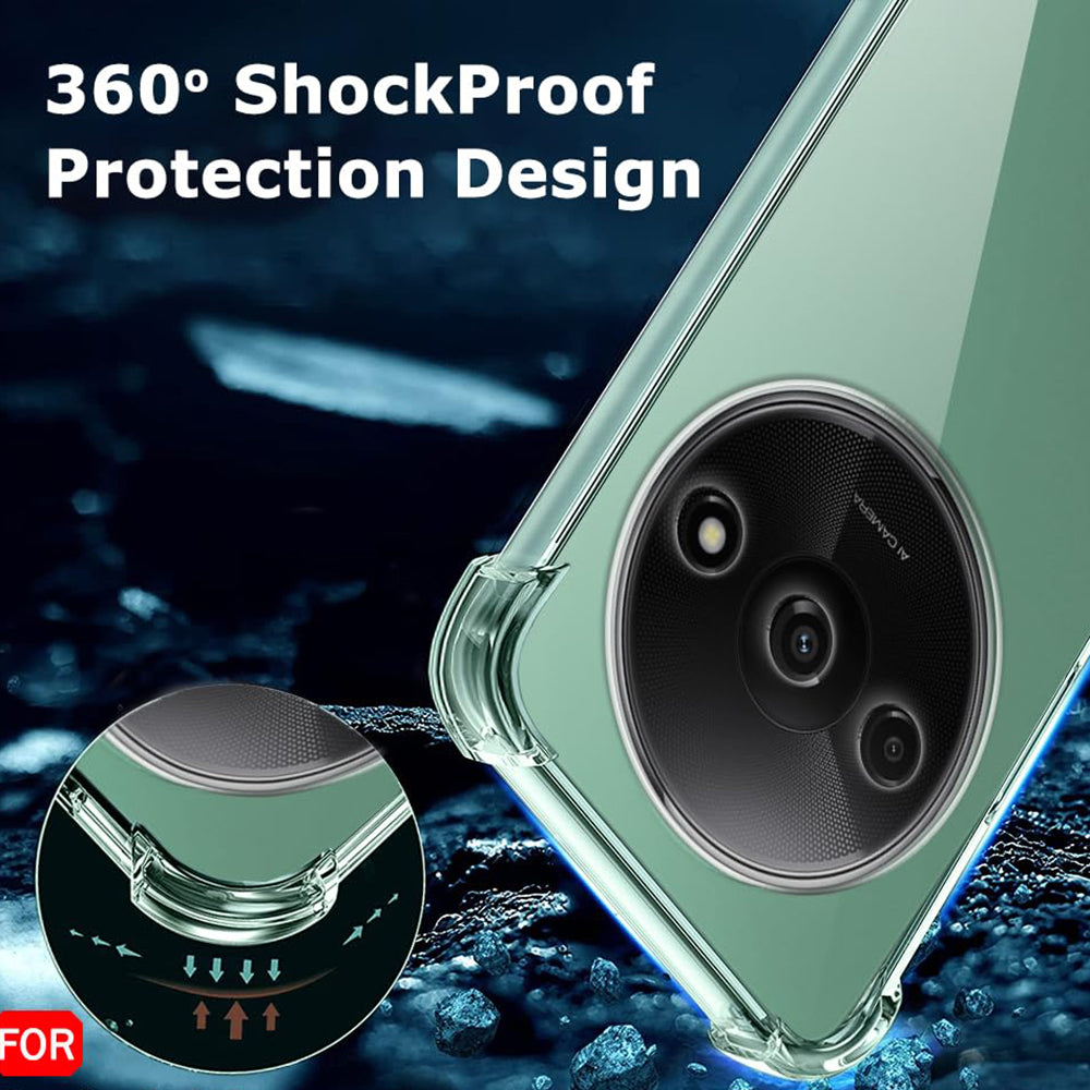 Θήκη για Xiaomi Redmi A3x / A3, Techsuit, Ανθεκτική σε Κρούσεις Διαφανής, Διάφανη