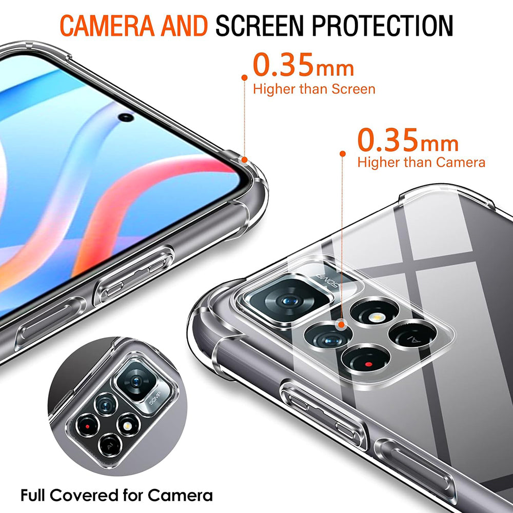 Θήκη για Xiaomi Redmi Note 11S / Note 11, Techsuit, Ανθεκτική σε Κρούσεις Διαφανής, Διαφάνεια