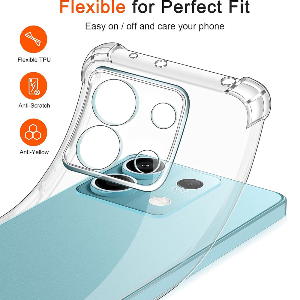 Θήκη για Xiaomi Redmi Note 13 5G, Techsuit, Ανθεκτική σε Κρούσεις Διαφανής, Διάφανη