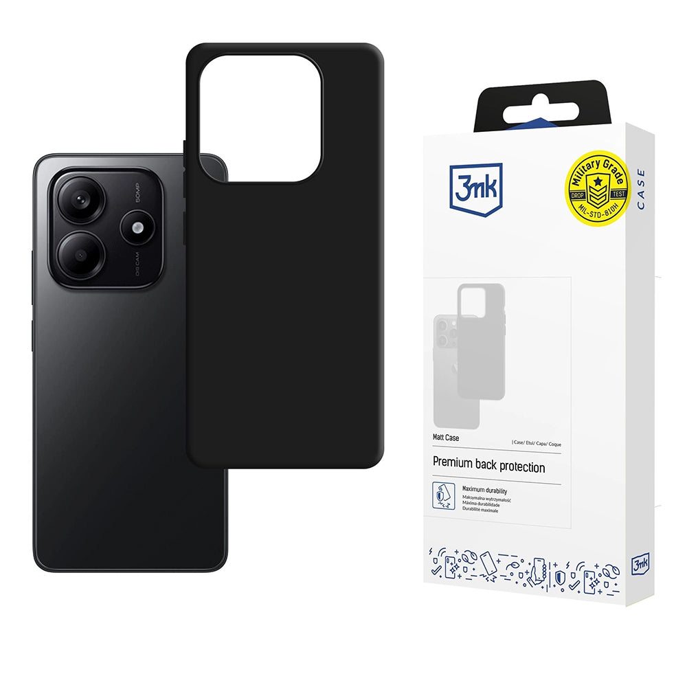 Θήκη για Xiaomi Redmi Note 14 4G (Standard), 3MK, Μαύρο Ματ
