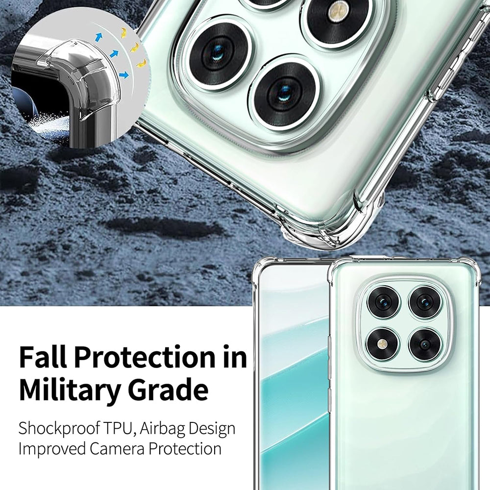 Θήκη για Xiaomi Redmi Note 14 Pro 4G, Techsuit, Ανθεκτική σε Κρούσεις Διαφανής, Διάφανη