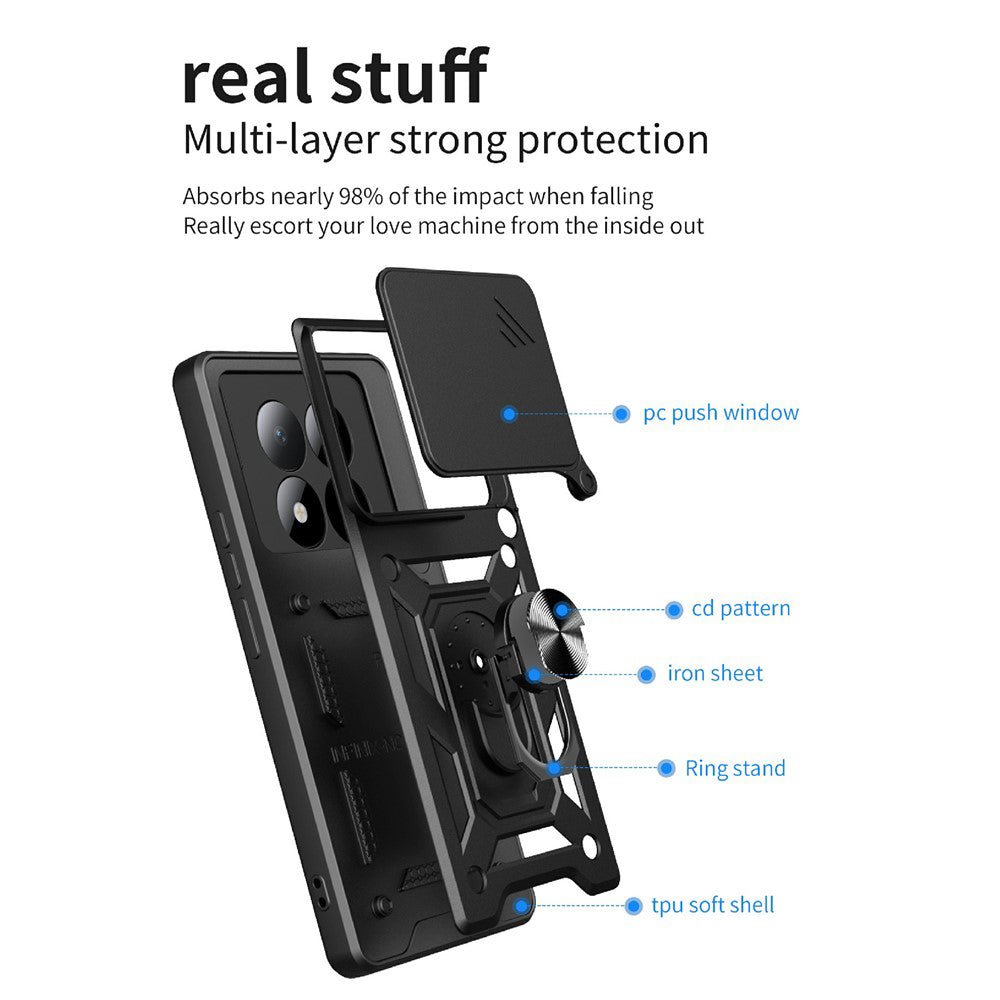 Θήκη για Xiaomi Redmi Note 15 Pro 5G, Techsuit, CamShield, Μαύρη