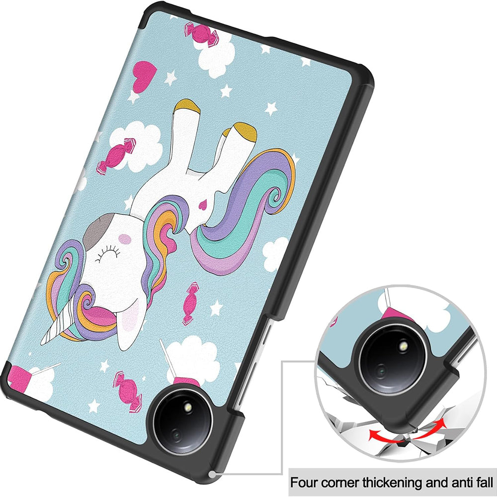 Θήκη για Xiaomi Redmi Pad SE 8.7, Techsuit, FoldPro Unicorn, Πολύχρωμο