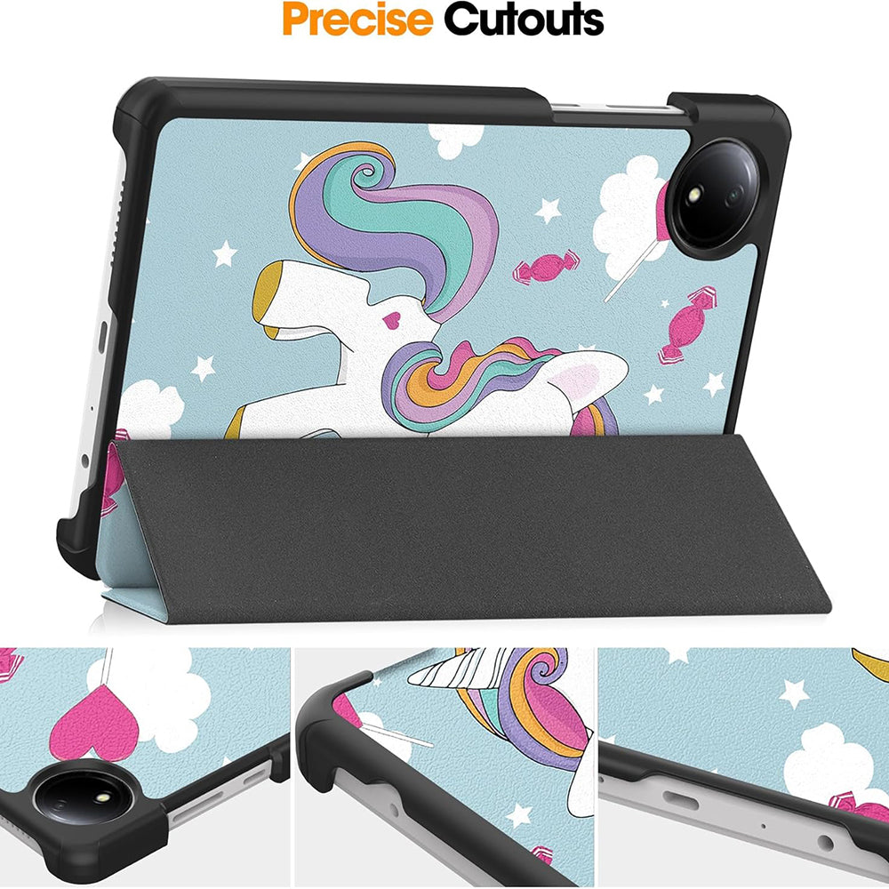 Θήκη για Xiaomi Redmi Pad SE 8.7, Techsuit, FoldPro Unicorn, Πολύχρωμο