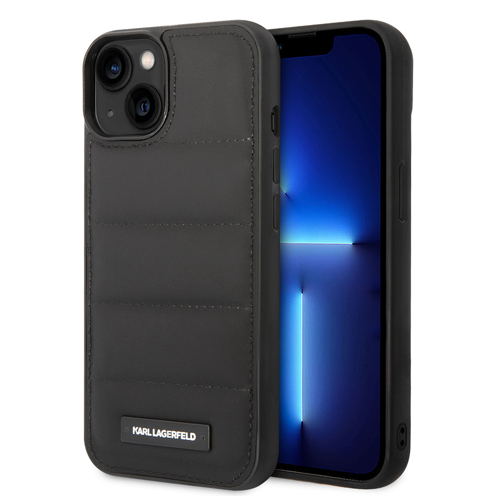 Θήκη για Apple iPhone 14 Plus, Karl Lagerfeld, Quilted Puffy Metal Logo, Μαύρη