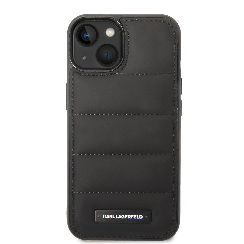 Θήκη για Apple iPhone 14 Plus, Karl Lagerfeld, Quilted Puffy Metal Logo, Μαύρη