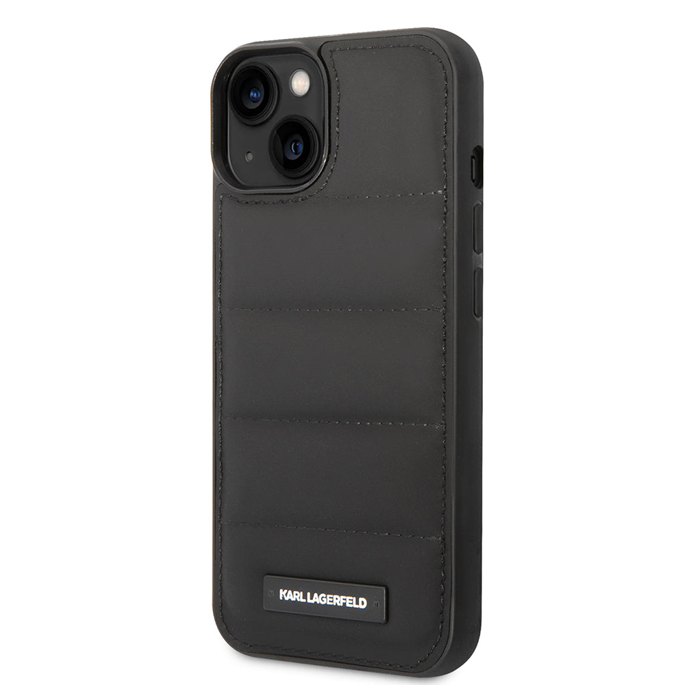 Θήκη για Apple iPhone 14 Plus, Karl Lagerfeld, Quilted Puffy Metal Logo, Μαύρη
