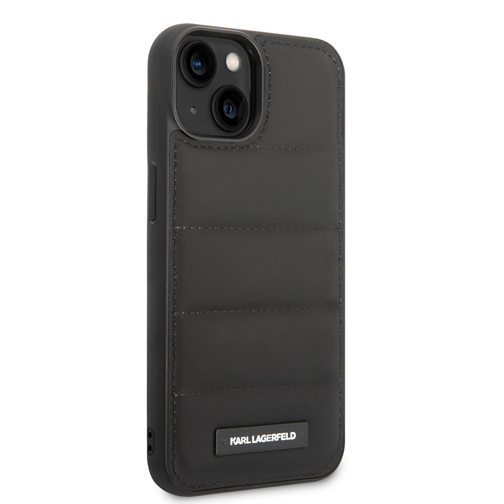 Θήκη για Apple iPhone 14 Plus, Karl Lagerfeld, Quilted Puffy Metal Logo, Μαύρη