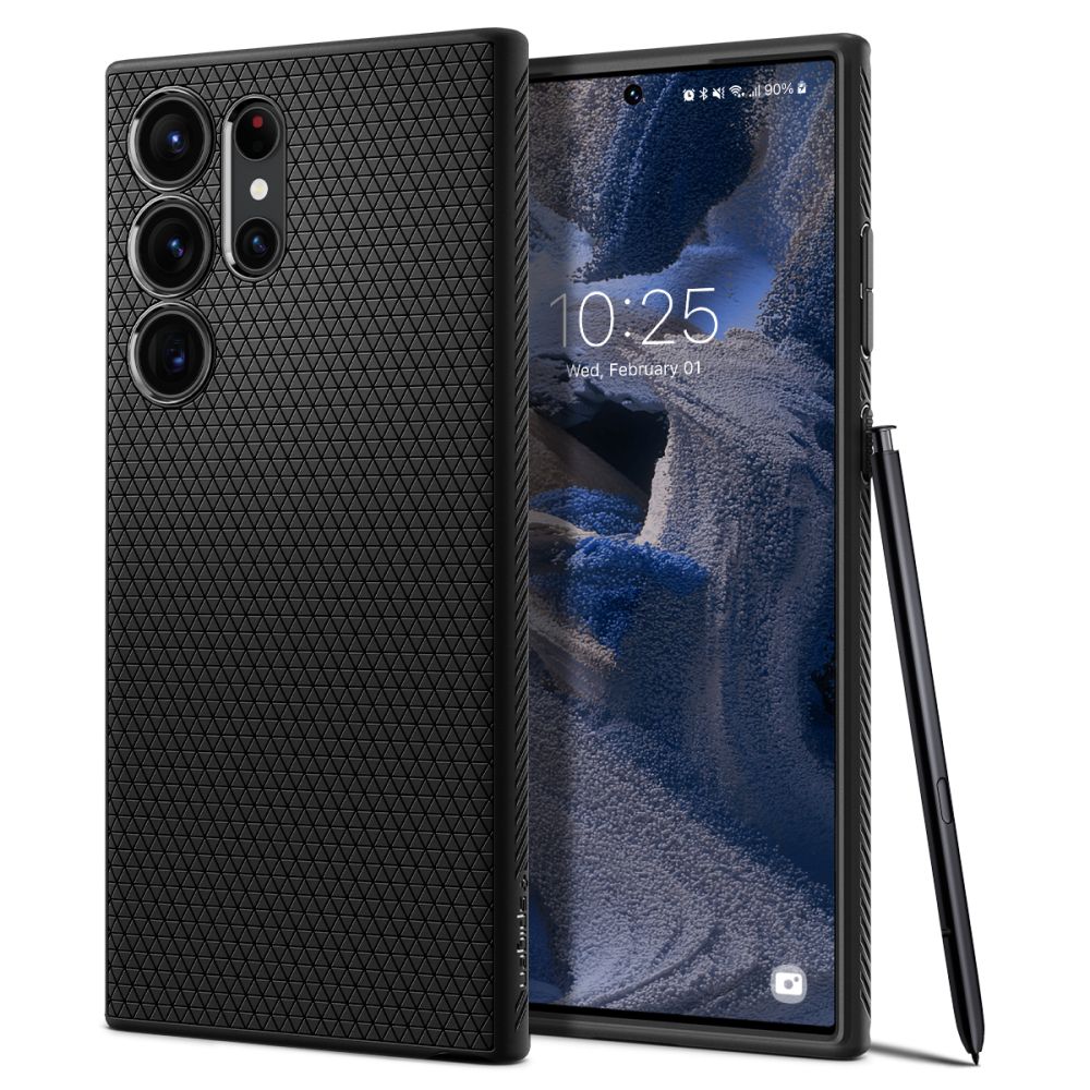 Θήκη για Samsung Galaxy S23 Ultra S918, Spigen, Liquid Air, Ματ Μαύρη ACS05614