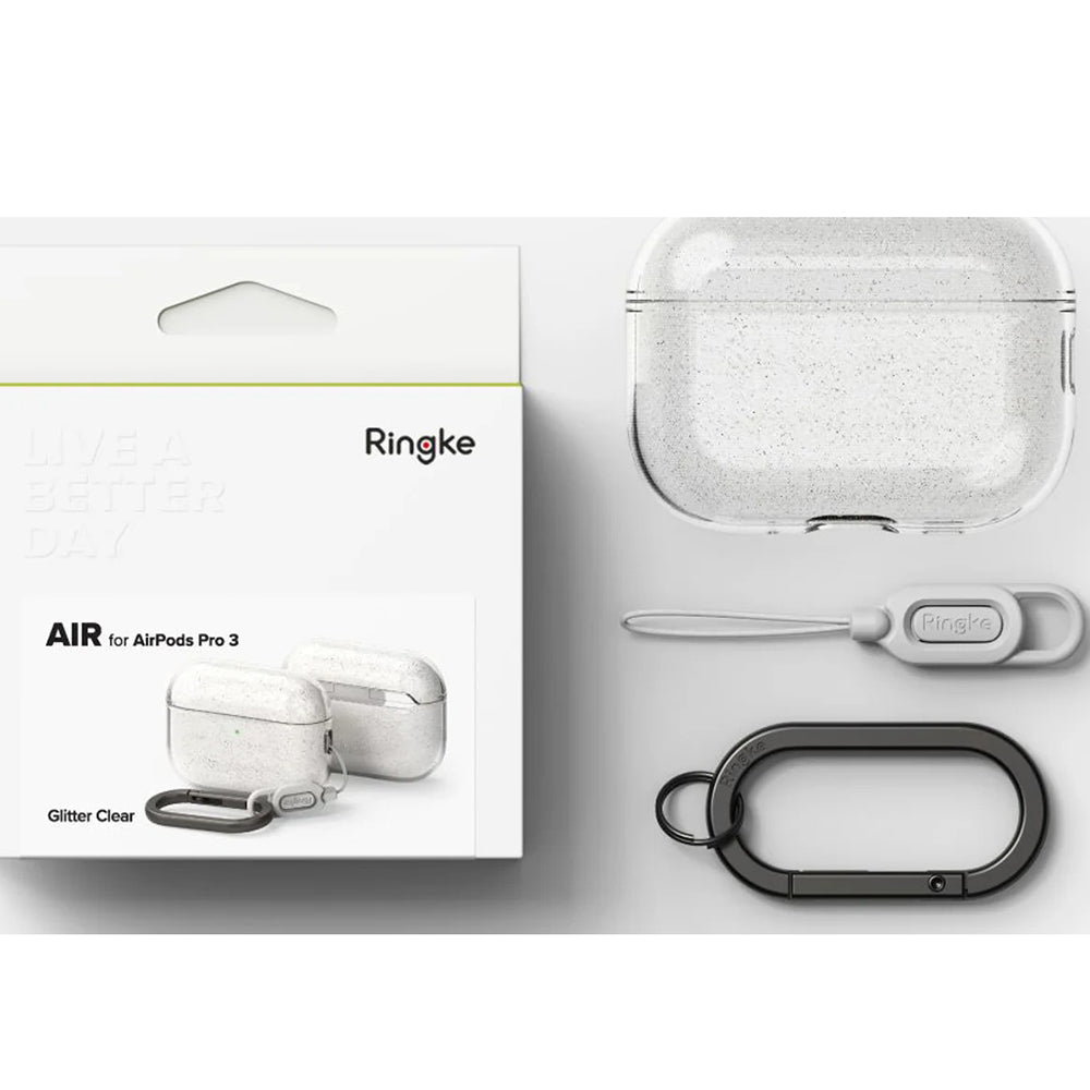 Θήκη Ringke Air Glitter για Apple AirPods Pro 3, Διάφανη