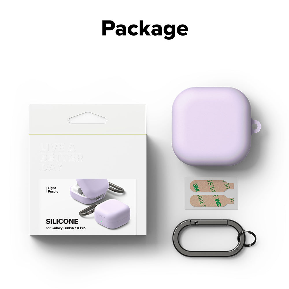 Θήκη Ringke για Samsung Galaxy Buds4 / Buds4 Pro, Ανοιχτό Μωβ