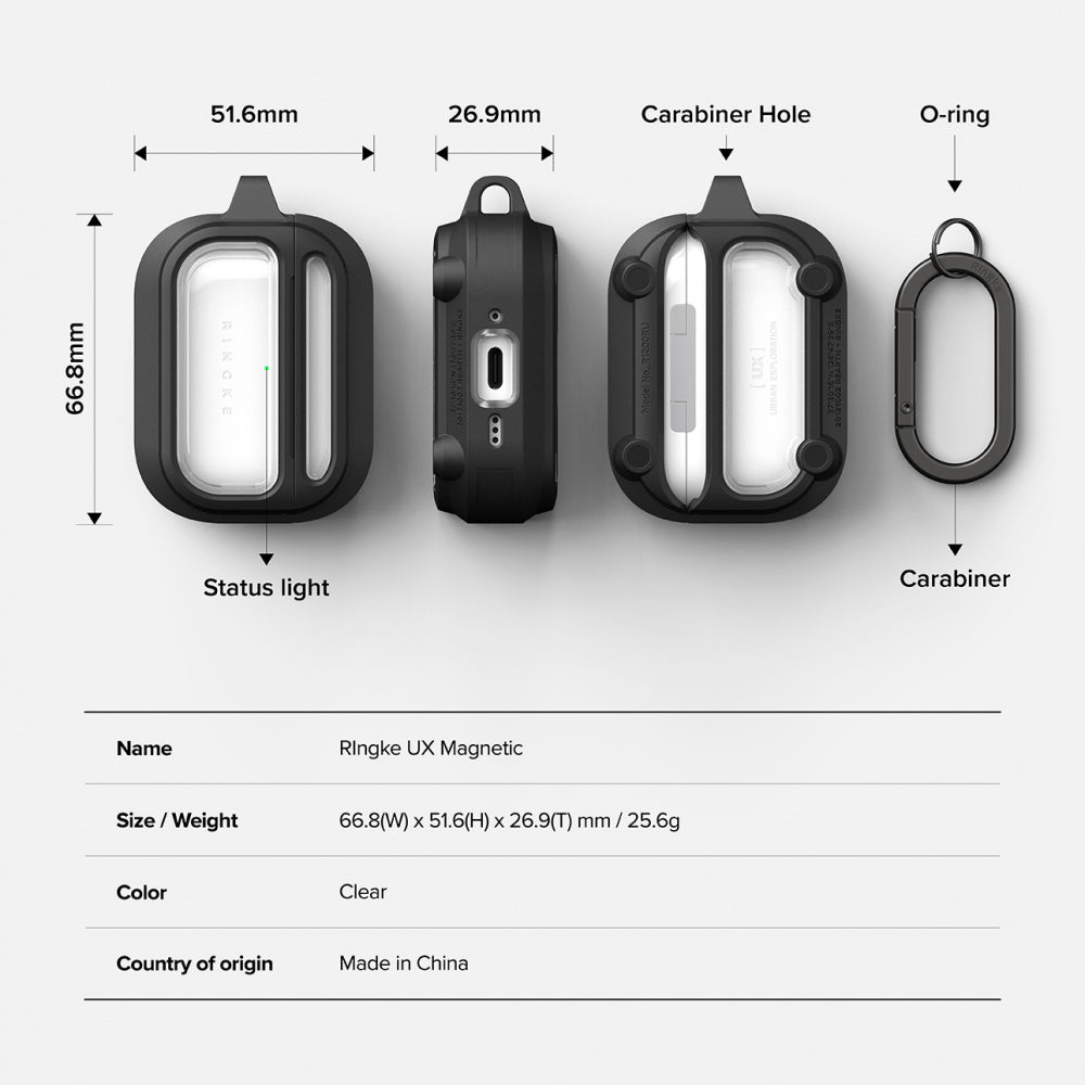 Θήκη Ringke UX για Apple AirPods Pro 3, Διαφανής