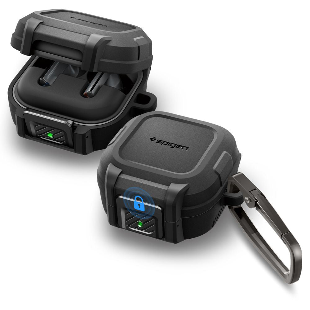 Θήκη Spigen Lock Fit για Samsung Galaxy Buds4 / Buds4 Pro, Ματ Μαύρη ACS11202