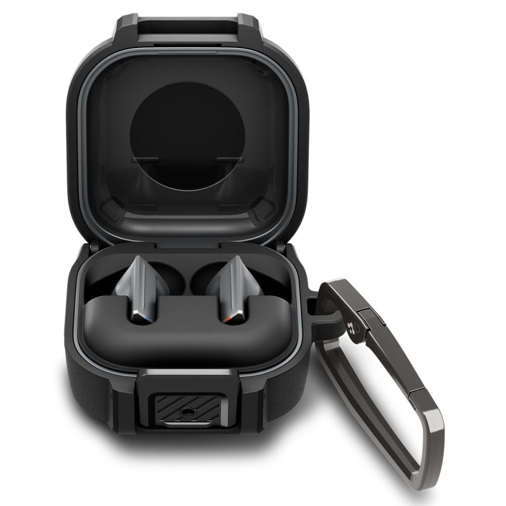 Θήκη Spigen Lock Fit για Samsung Galaxy Buds4 / Buds4 Pro, Ματ Μαύρη ACS11202