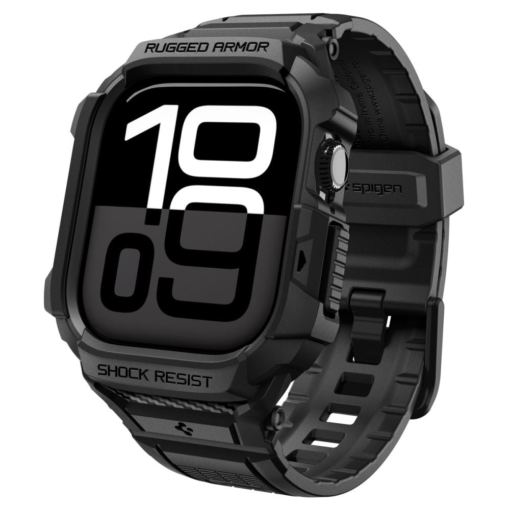 Θήκη Spigen Rugged Armor Pro V2 για Apple Watch Series 10 / 11 42mm, Ματ Μαύρη ACS10494