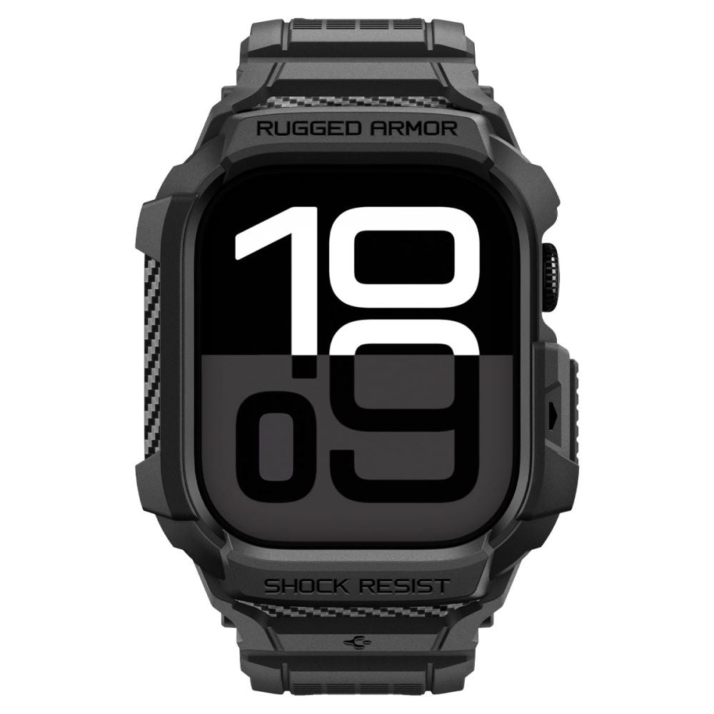 Θήκη Spigen Rugged Armor Pro V2 για Apple Watch Series 10 / 11 42mm, Ματ Μαύρη ACS10494
