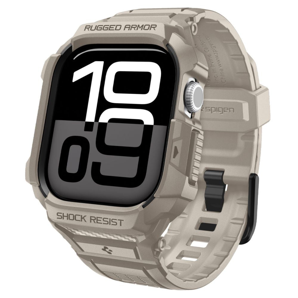 Θήκη Spigen Rugged Armor Pro V2 για Apple Watch Series 10 / 11 46mm, Μπεζ ACS10506