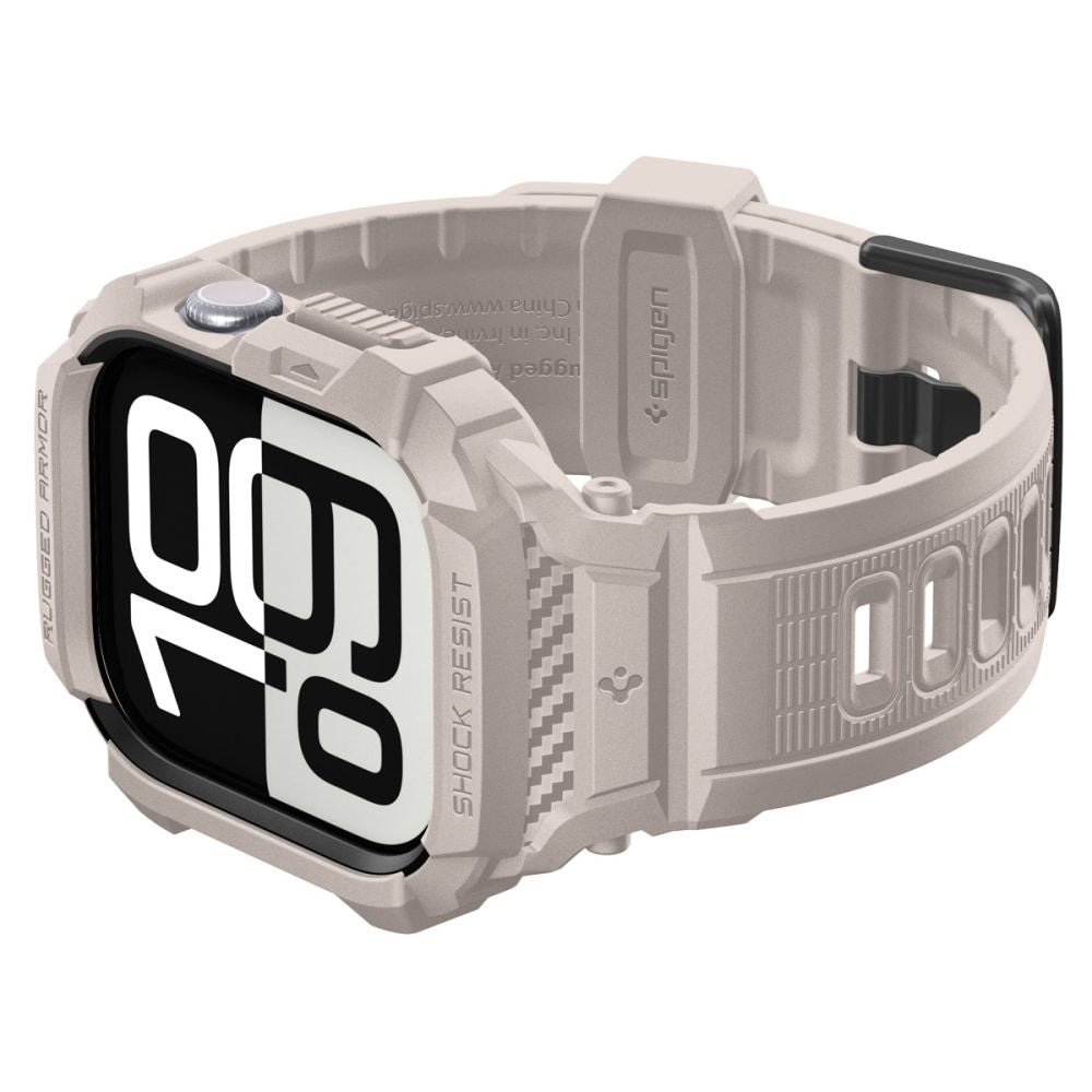 Θήκη Spigen Rugged Armor Pro V2 για Apple Watch Series 10 / 11 46mm, Μπεζ ACS10506