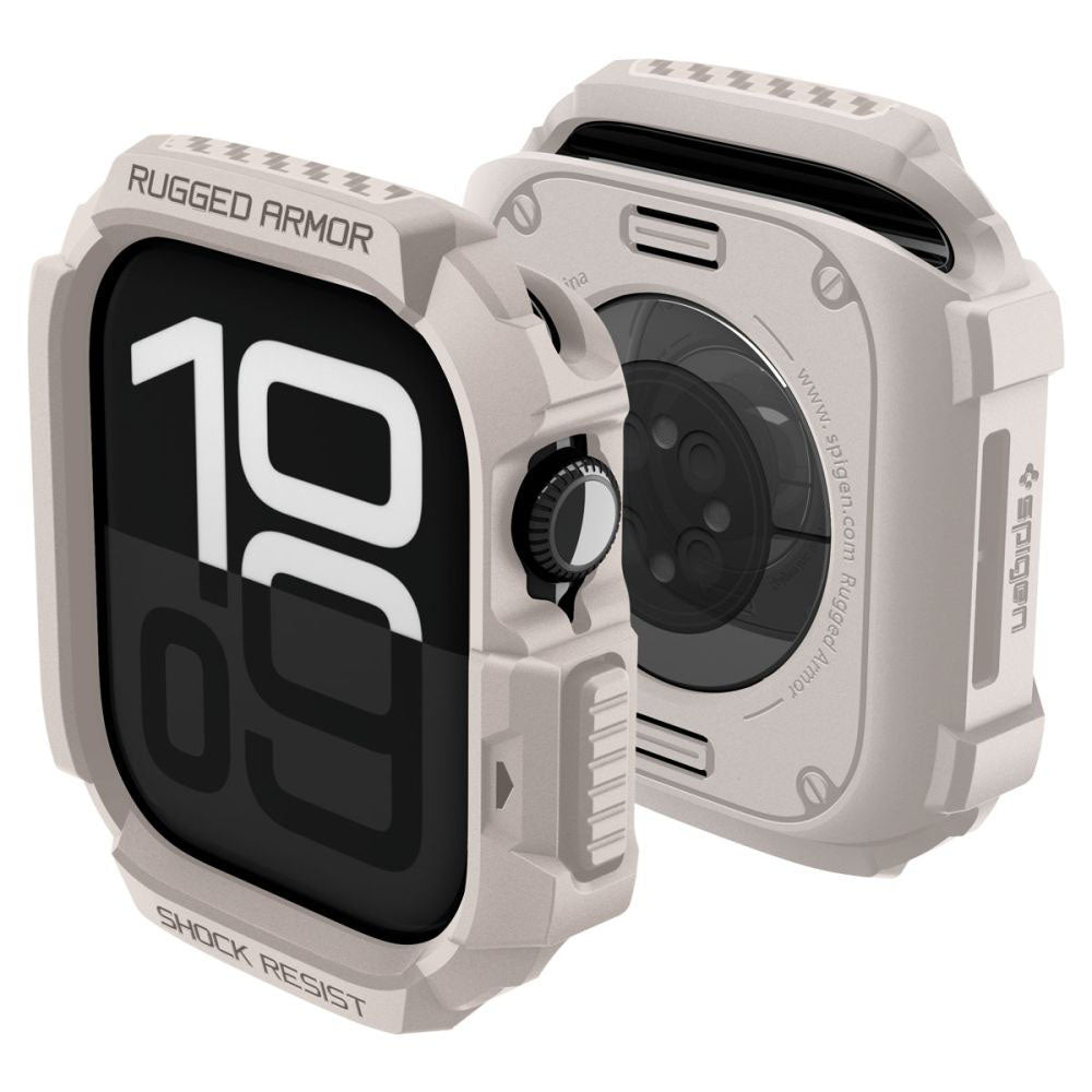 Θήκη Spigen Rugged Armor V2 για Apple Watch Series 10 / 11 42mm, Μπεζ ACS10493