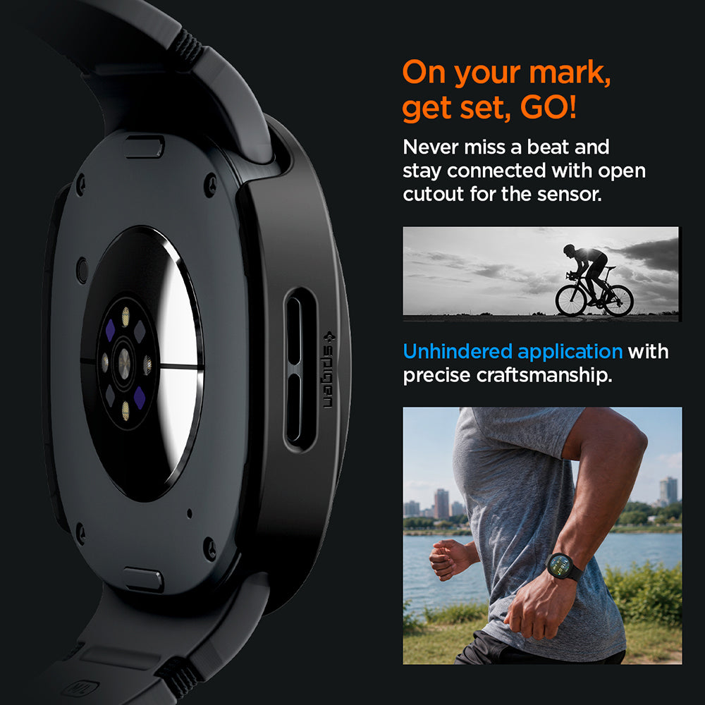 Θήκη Spigen Thin Fit 360 για Samsung Galaxy Watch9 / Watch8 44mm, Μαύρη ACS11601