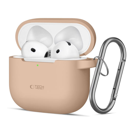 Θήκη Tech-Protect Silicone Hook για Apple AirPods 4, Μπεζ