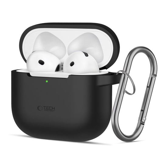 Θήκη Tech-Protect Silicone Hook για Apple AirPods 4, Μαύρη