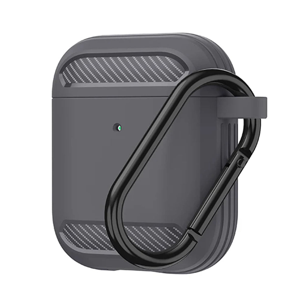 Techsuit Carbon Case for Apple AirPods Gen 2 / Gen 1, Gray