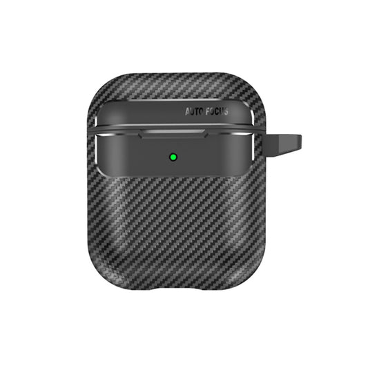 Θήκη Techsuit CarbonFiber για Apple AirPods Gen 2 / Gen 1, Μαύρη