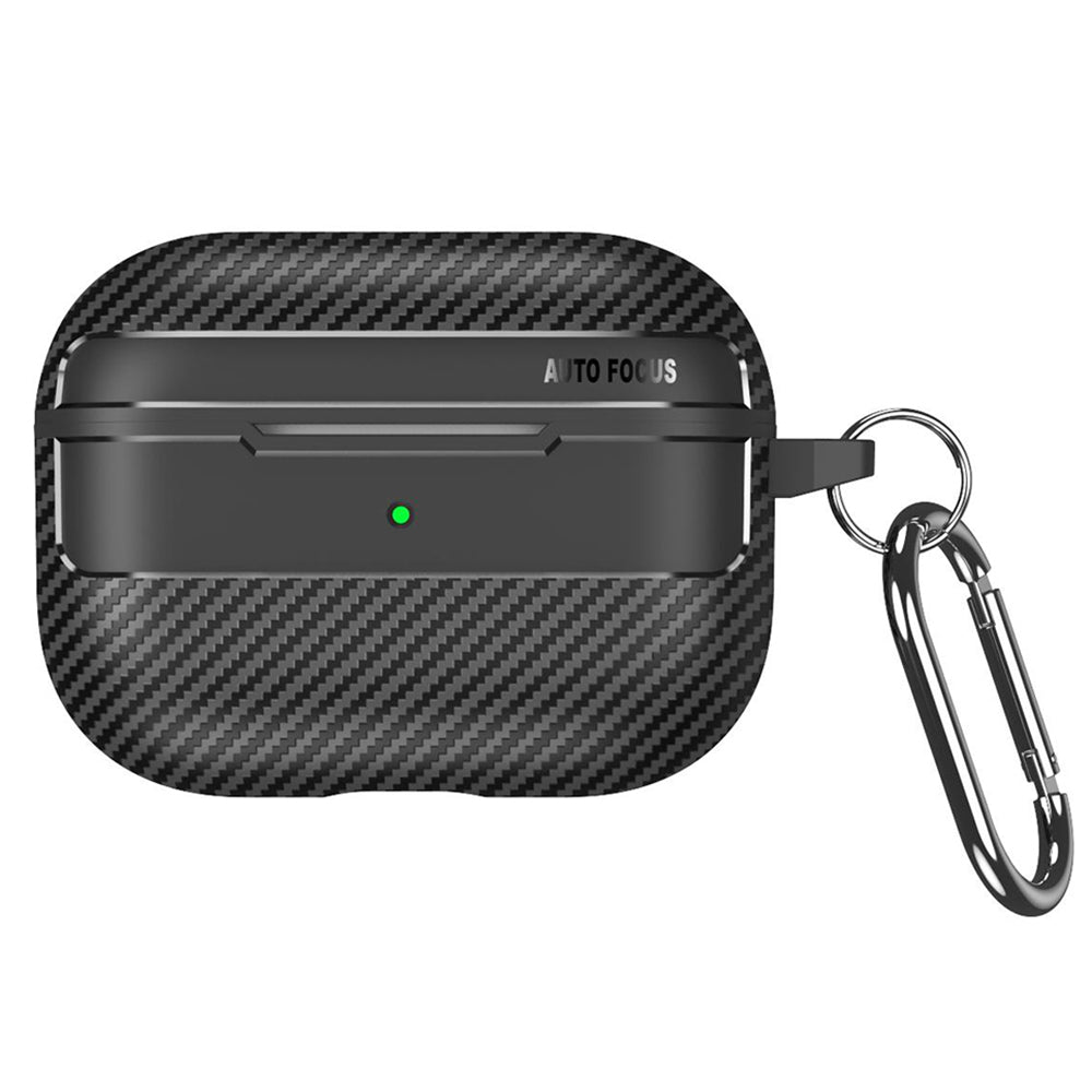 Θήκη Techsuit CarbonFiber για Apple AirPods Pro Series, Μαύρη