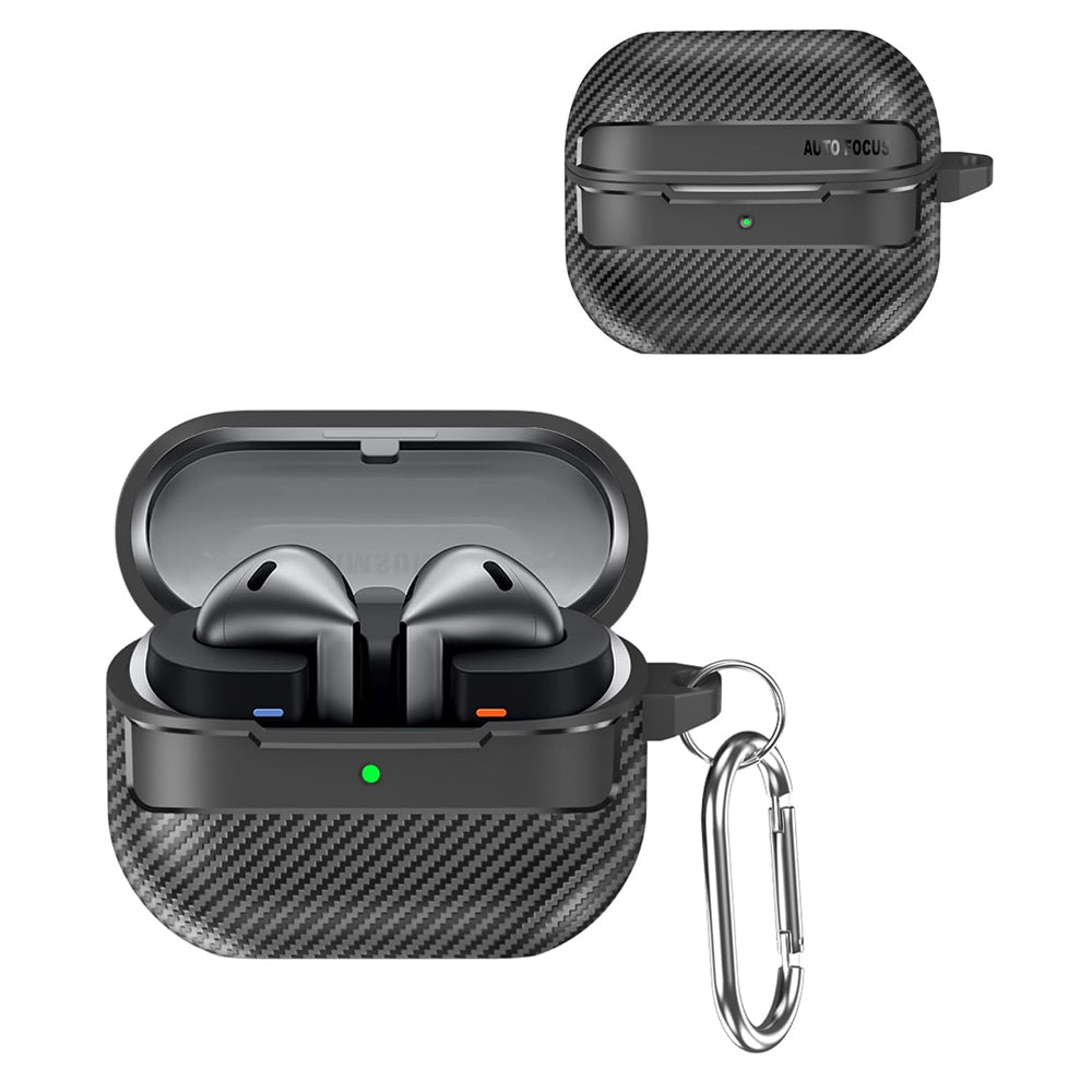 Θήκη Techsuit CarbonFiber για Samsung Galaxy Buds3 FE / Buds3 Pro / Buds3, Μαύρη