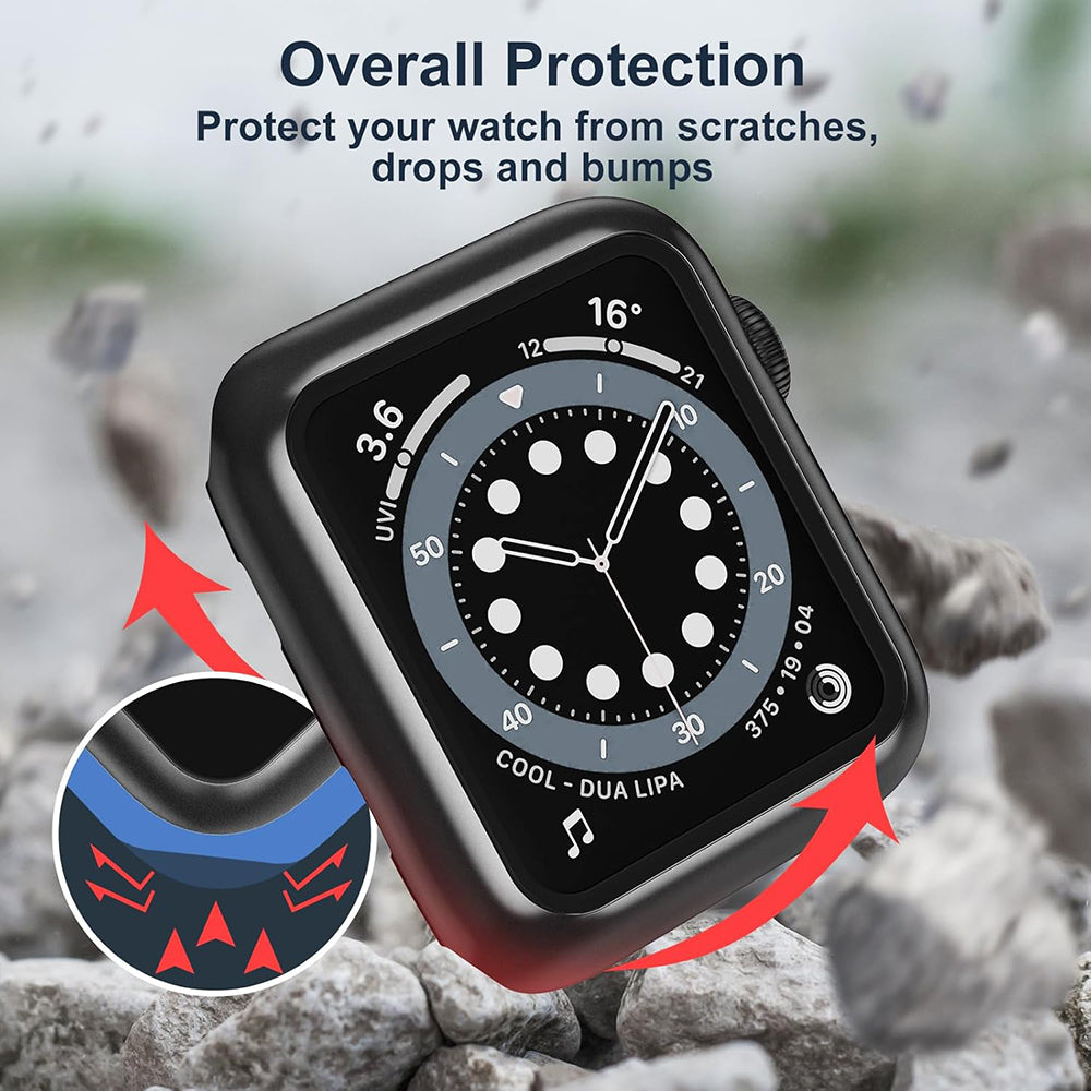 Techsuit Defense360 Pro Case for Apple Watch 42mm Series, Black