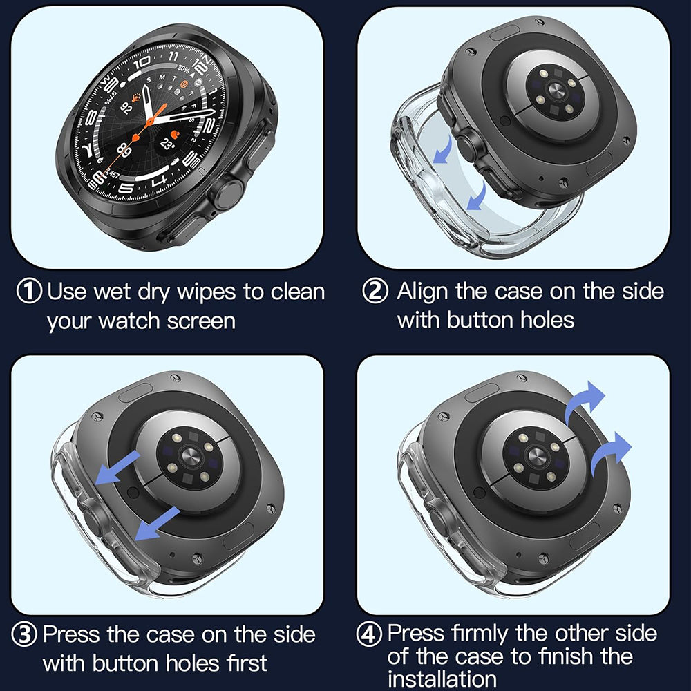Θήκη Techsuit Defense360 Pro για Samsung Galaxy Watch Ultra, Διαφανής