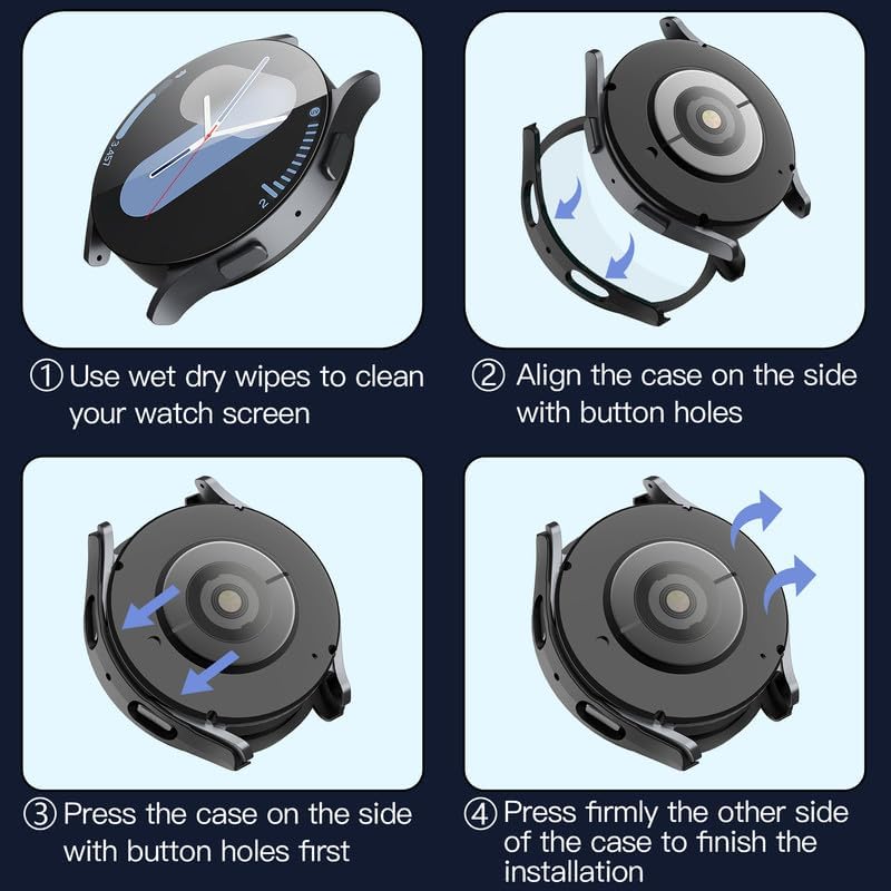 Θήκη Techsuit Defense360 Pro για Samsung Galaxy Watch7 44mm, Μαύρη