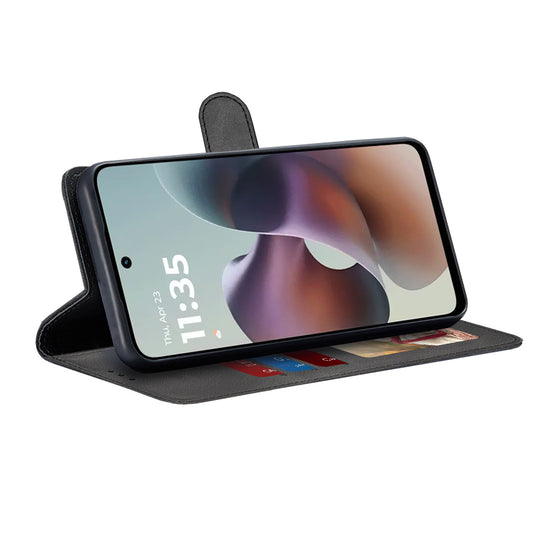 Θήκη για Motorola Moto G56, Techsuit, Diary Book, Μαύρη