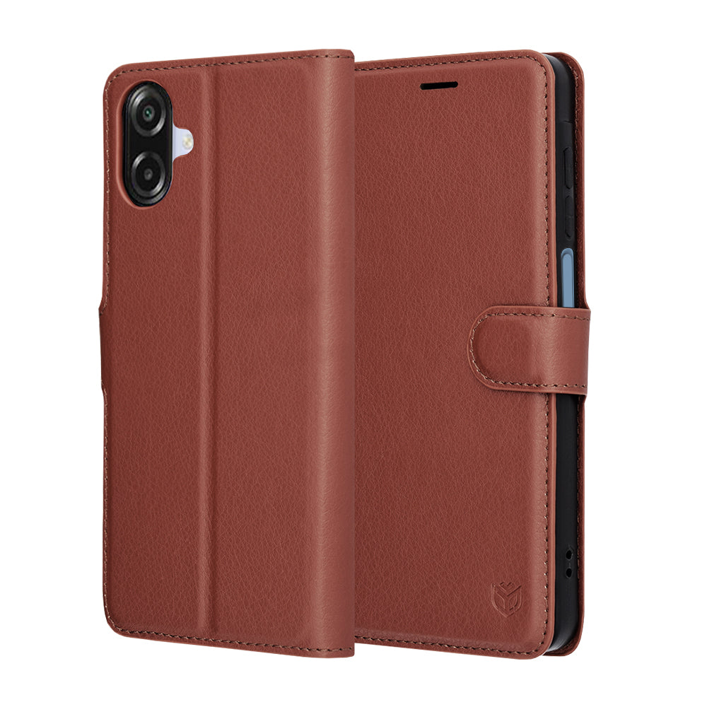 Θήκη για Samsung Galaxy A07 4G A075, Techsuit, Leather Folio, Καφέ