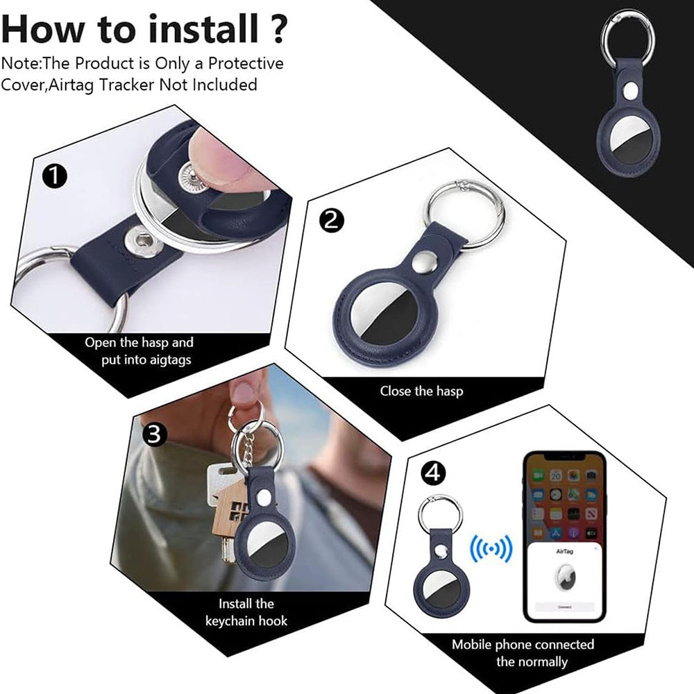 Θήκη Techsuit SLH1 για Apple AirTag, Μπλε