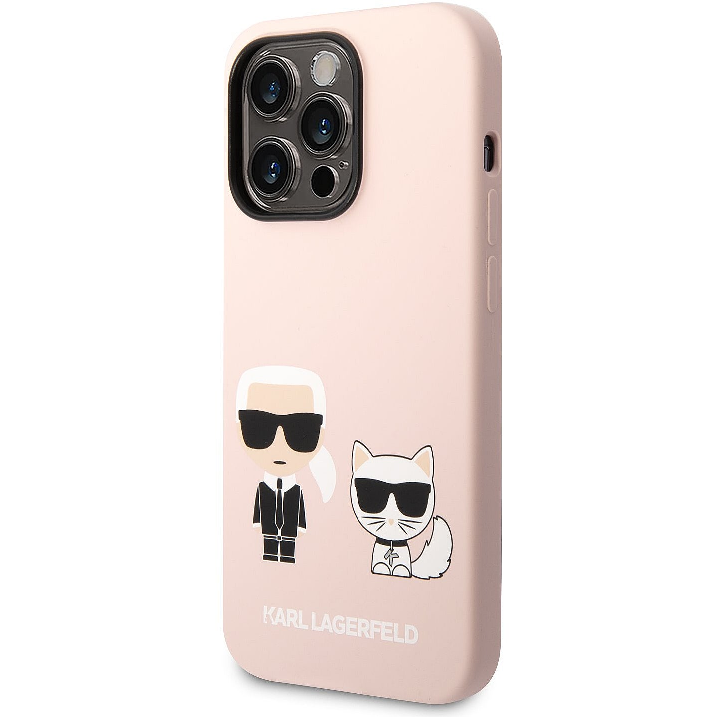 Θήκη MagSafe για Apple iPhone 14 Pro, Karl Lagerfeld, Silicone Body Karl & Choupette, Ροζ