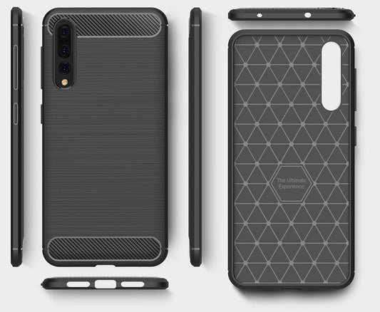 Θήκη για Huawei P20 Pro, OEM, Carbon, Μαύρο