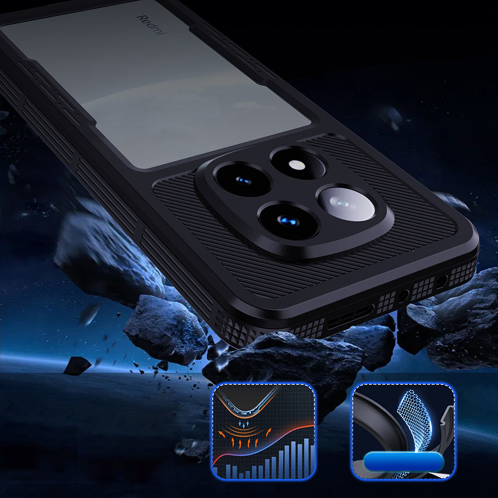 Θήκη Waterproof για Xiaomi Poco X7 / Redmi Note 14 Pro 5G, ShellBox, Μαύρη