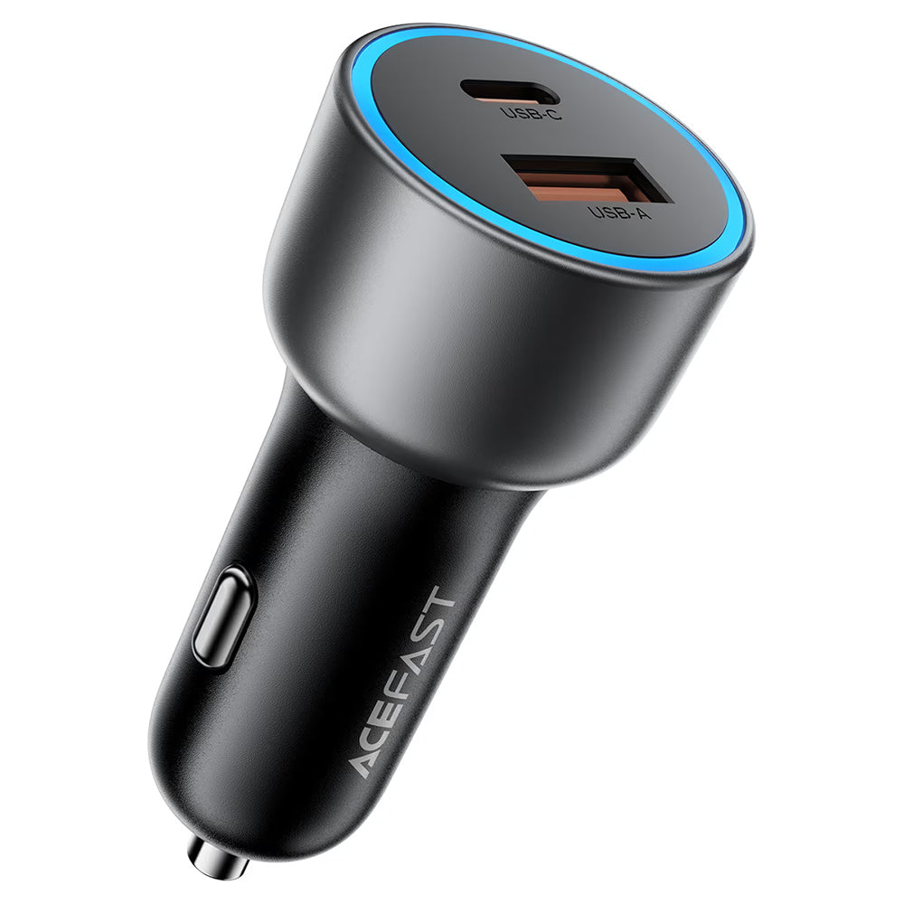 Φορτιστής Αυτοκινήτου Acefast B21, 75W, 3A, 1 x USB-A - 1 x USB-C, Γκρι
