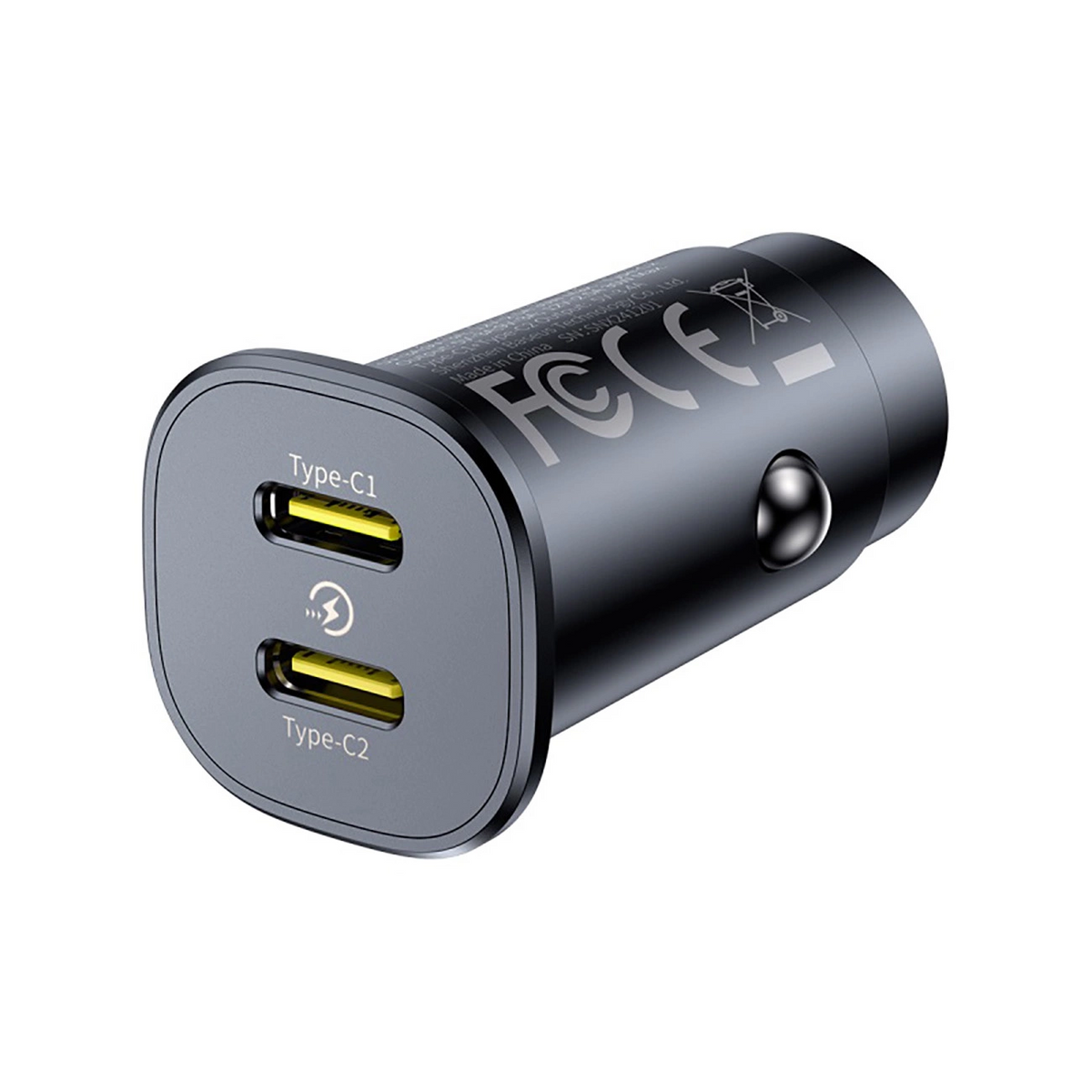 Φορτιστής Αυτοκινήτου Baseus GoTrip, 30W, 3A, 2 x USB-C, Μαύρο