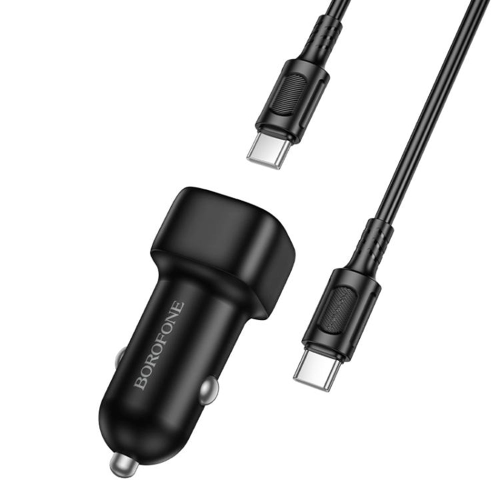 Φορτιστής Αυτοκινήτου με Καλώδιο USB-C Borofone BZ34B Cloud, 20W, 3A, 1 x USB-A - 1 x USB-C, Μαύρο