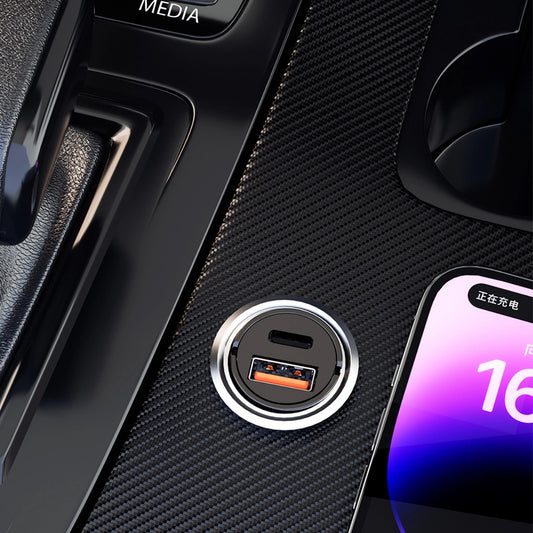 Φορτιστής Αυτοκινήτου Dudao R3MAX, 48W, 3A, 1 x USB-A - 1 x USB-C, Μαύρο