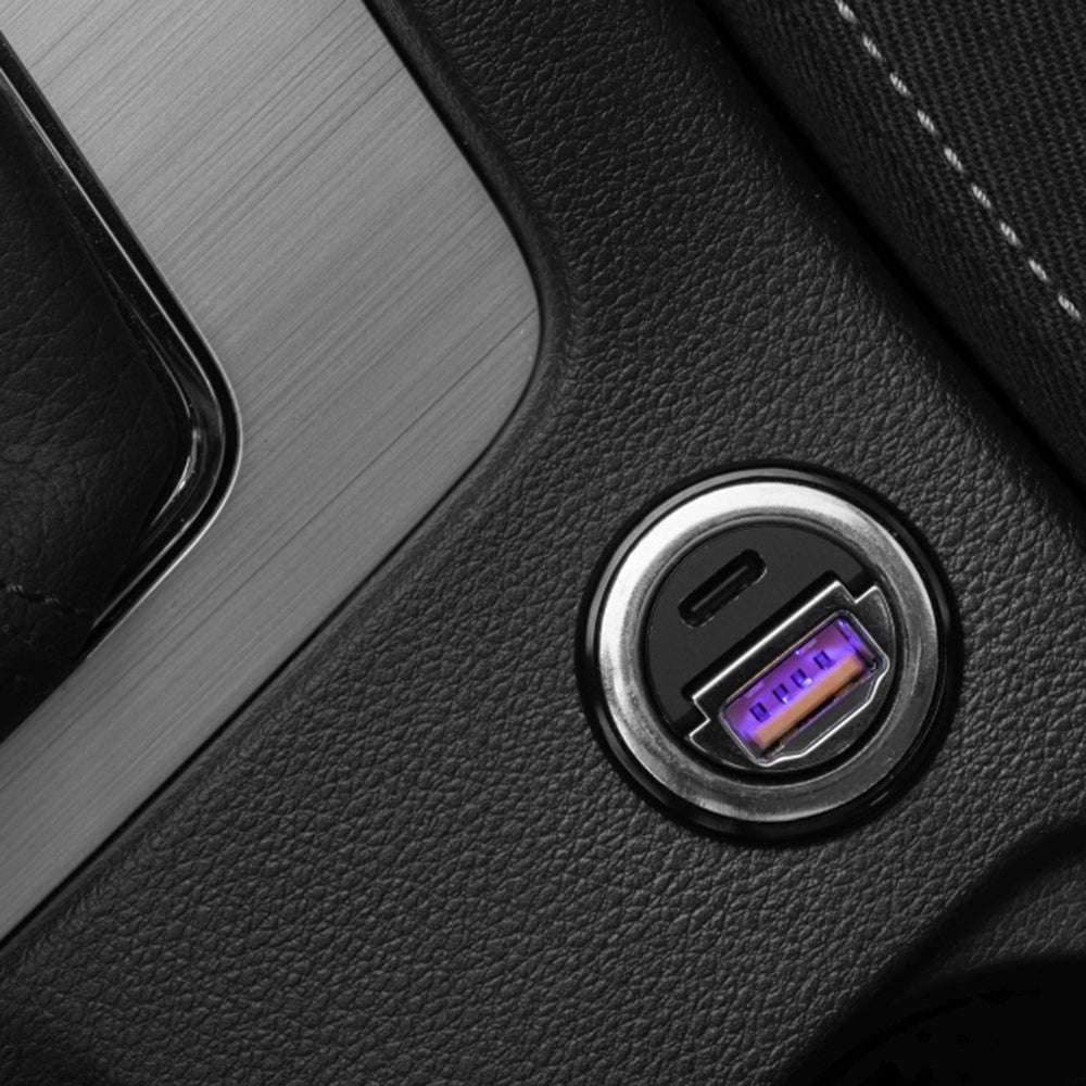 Φορτιστής Αυτοκινήτου Fixed, 30W, 3A, 1 x USB-A - 1 x USB-C, Μαύρο