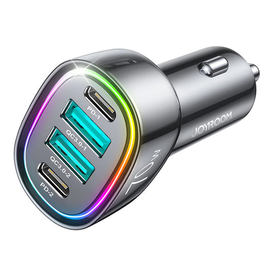 Φορτιστής αυτοκινήτου Joyroom JR-CL29, 70W, 3A, 2 x USB-A - 2 x USB-C, Μαύρο