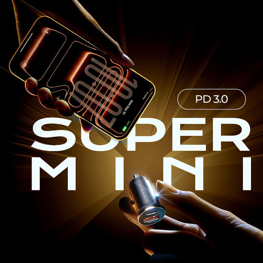 Φορτιστής Αυτοκινήτου Lisen, 36W, 3A, 1 x USB-A - 1 x USB-C, Μαύρο YL0223090002